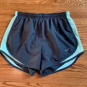 Small Nike Dri-Fit Grey and Mint Running Shorts